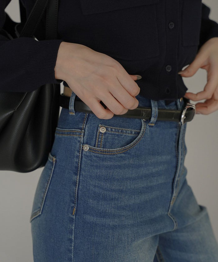 ルーズ 美脚 感動 スタイルアップ ストレートデニム ワイドデニム オシャレ 無地 デニムパンツ  女性らしい モテコーデ デートコーデ 大人 あざと可愛い 肌見せ 韓国風 綺麗め 細見え カジュアル スタイル盛れ KINO THE KEI