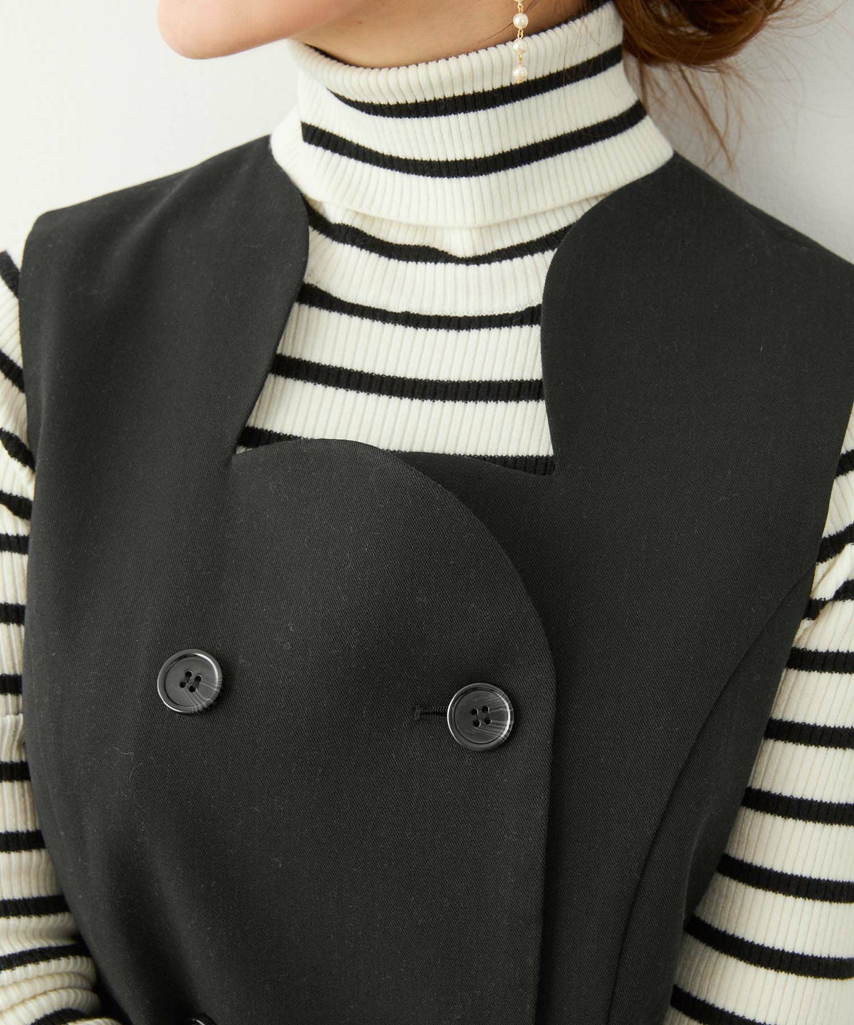 セットアップ オケージョン レディース 大人カジュアル ベスト かわいい オフィス きれいめ 体型カバー 春秋 ジョイントスペース