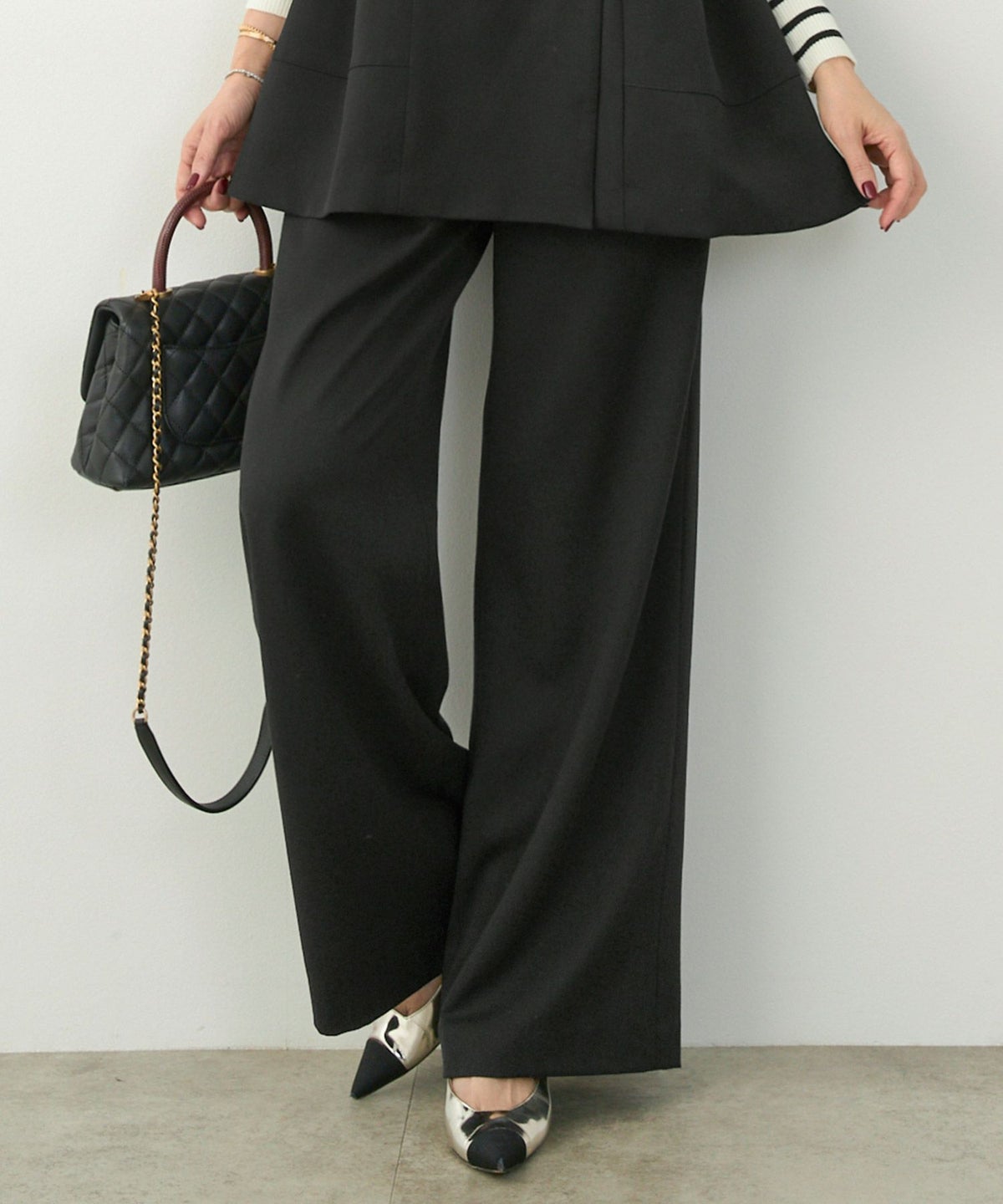 セットアップ オケージョン レディース 大人カジュアル かわいい オフィス きれいめ 美脚 春秋 ジョイントスペース