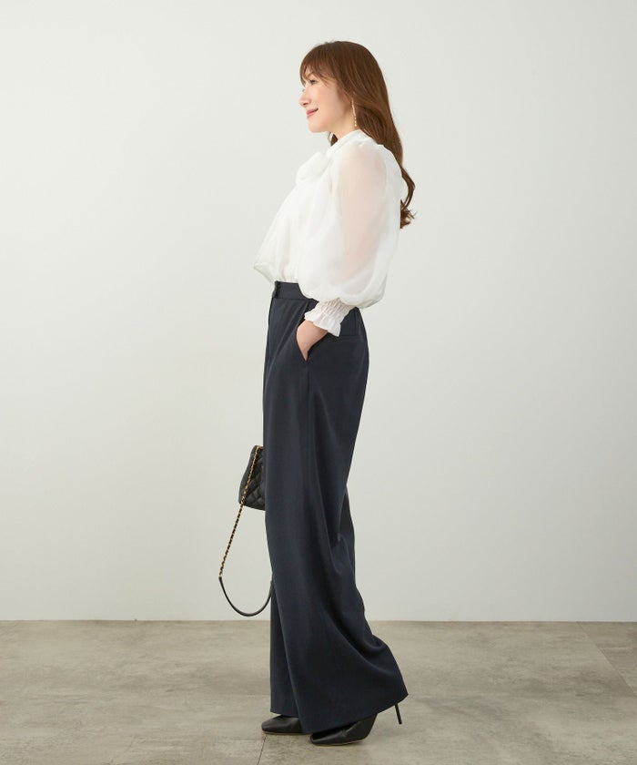 セットアップ オケージョン レディース 大人カジュアル かわいい オフィス きれいめ 美脚 春秋 ジョイントスペース