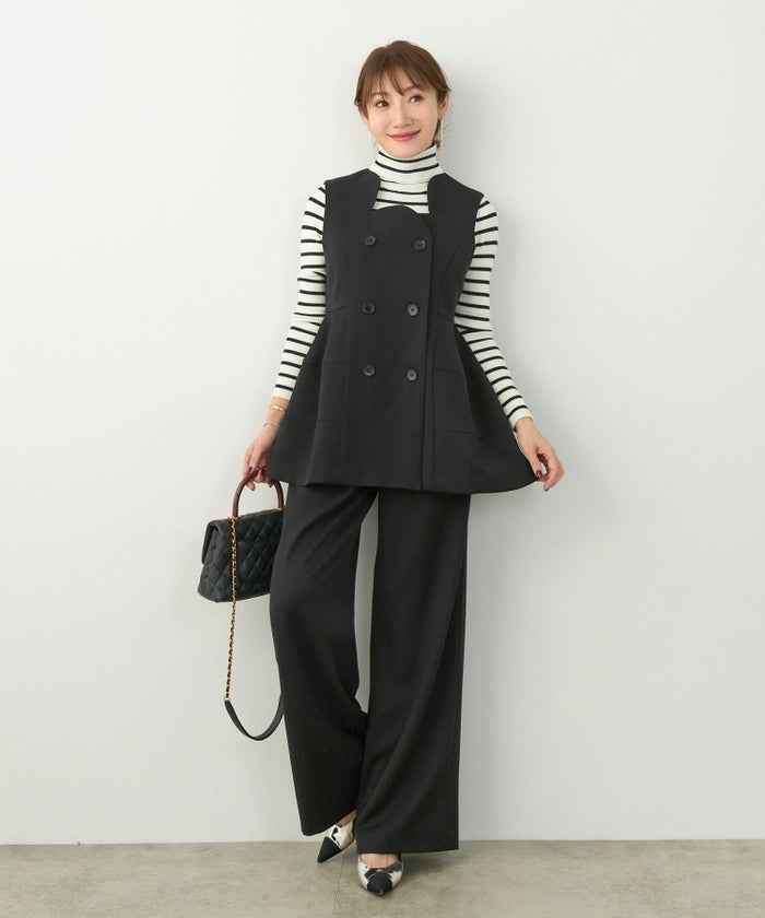 セットアップ オケージョン レディース 大人カジュアル かわいい オフィス きれいめ 美脚 春秋 ジョイントスペース