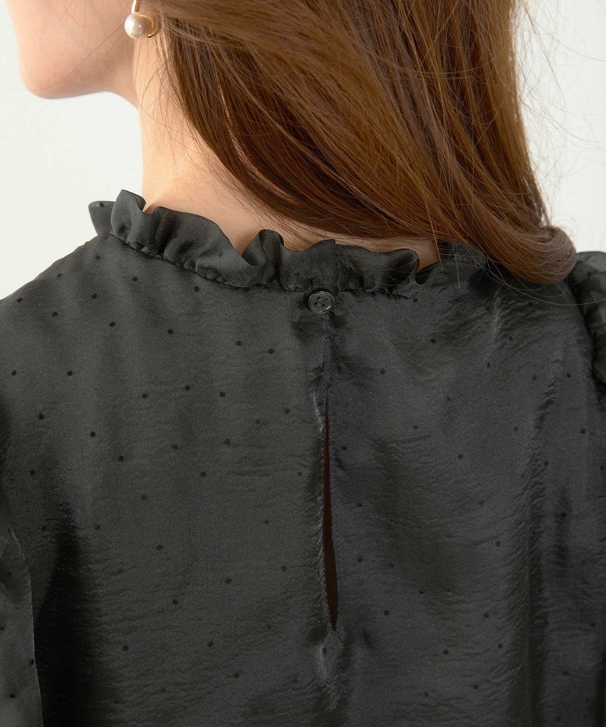 手洗い可 2WAY 長袖 大人カジュアル オフィス きれいめ フェニミン シアー オールシーズン 柄 ジョイントスペース