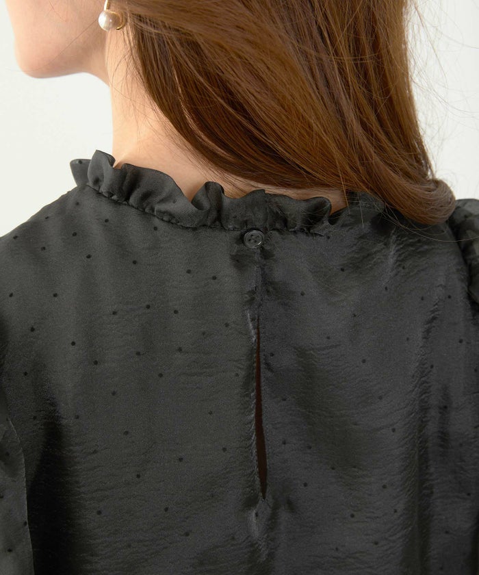 手洗い可 2WAY 長袖 大人カジュアル オフィス きれいめ フェニミン シアー オールシーズン 柄 ジョイントスペース