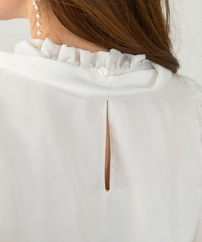 手洗い可 2WAY 長袖 大人カジュアル オフィス きれいめ フェニミン シアー オールシーズン 柄 ジョイントスペース