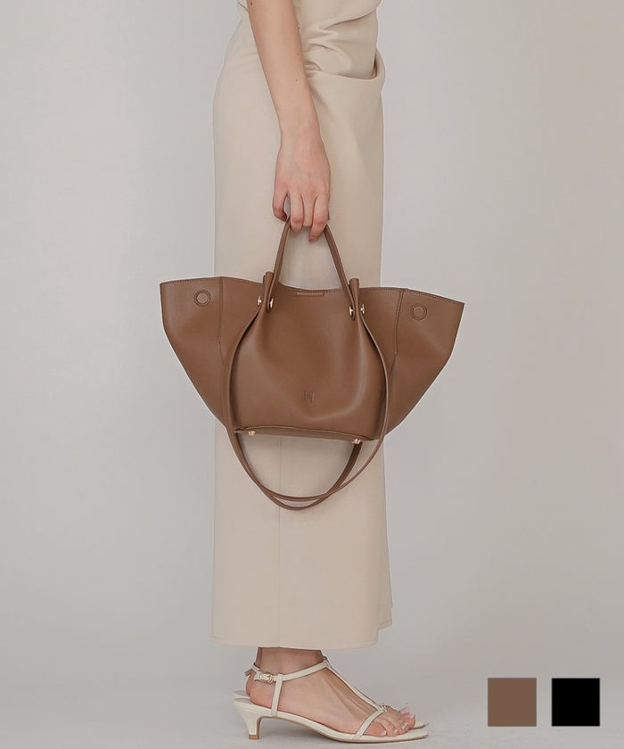 大容量 通勤 ビジネス 通学 スクールバッグ オシャレ 無地 女性らしい Y2K 軽い 2ピース ポーチ付き デートコーデ 大人 あざと可愛い 韓国系 綺麗め カジュアル スタイル盛れ KINO THE KEI petal shape 2WAY バッグ ( ポーチ付き ) KINO THE KEI