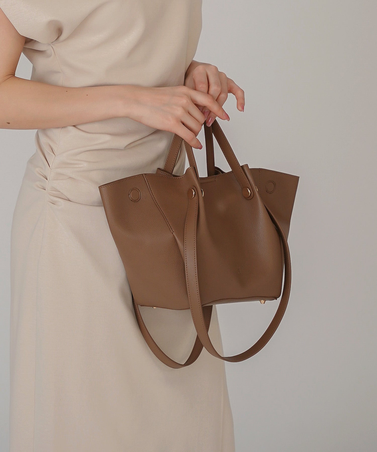 petal shape 2WAY バッグ ( ポーチ付き ) KINO THE KEI 全4色｜ktk912