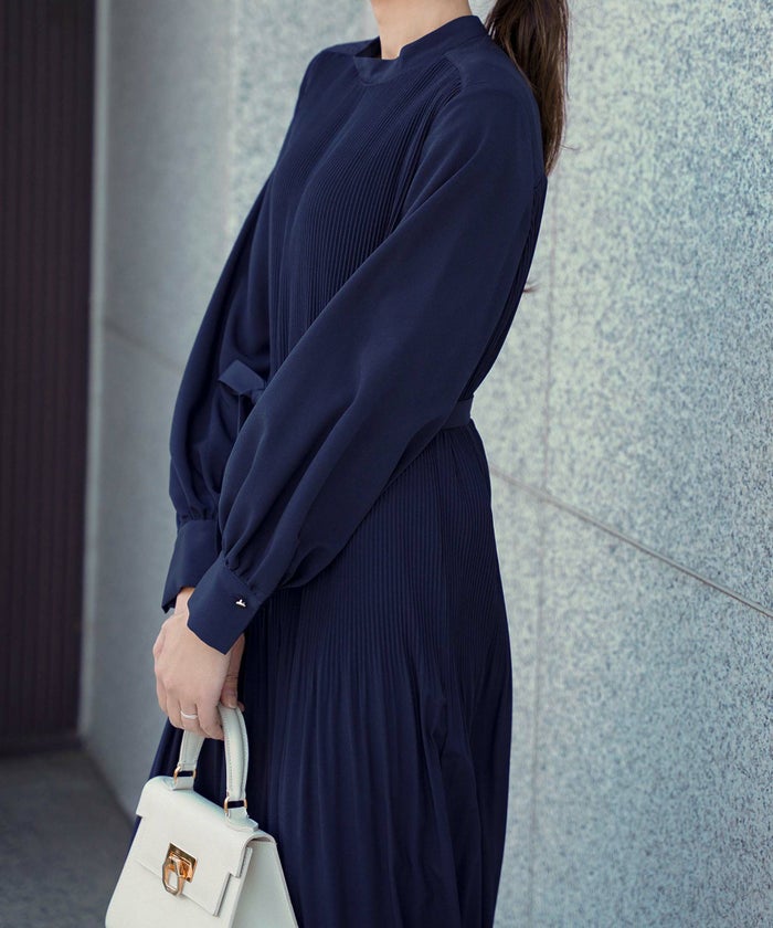 ワンピース レディース ファッション アレンジ かわいい オフィス きれいめ ウォッシャブル 春秋 ジョイントスペース