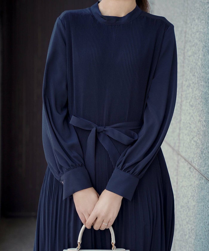 ワンピース レディース ファッション アレンジ かわいい オフィス きれいめ ウォッシャブル 春秋 ジョイントスペース