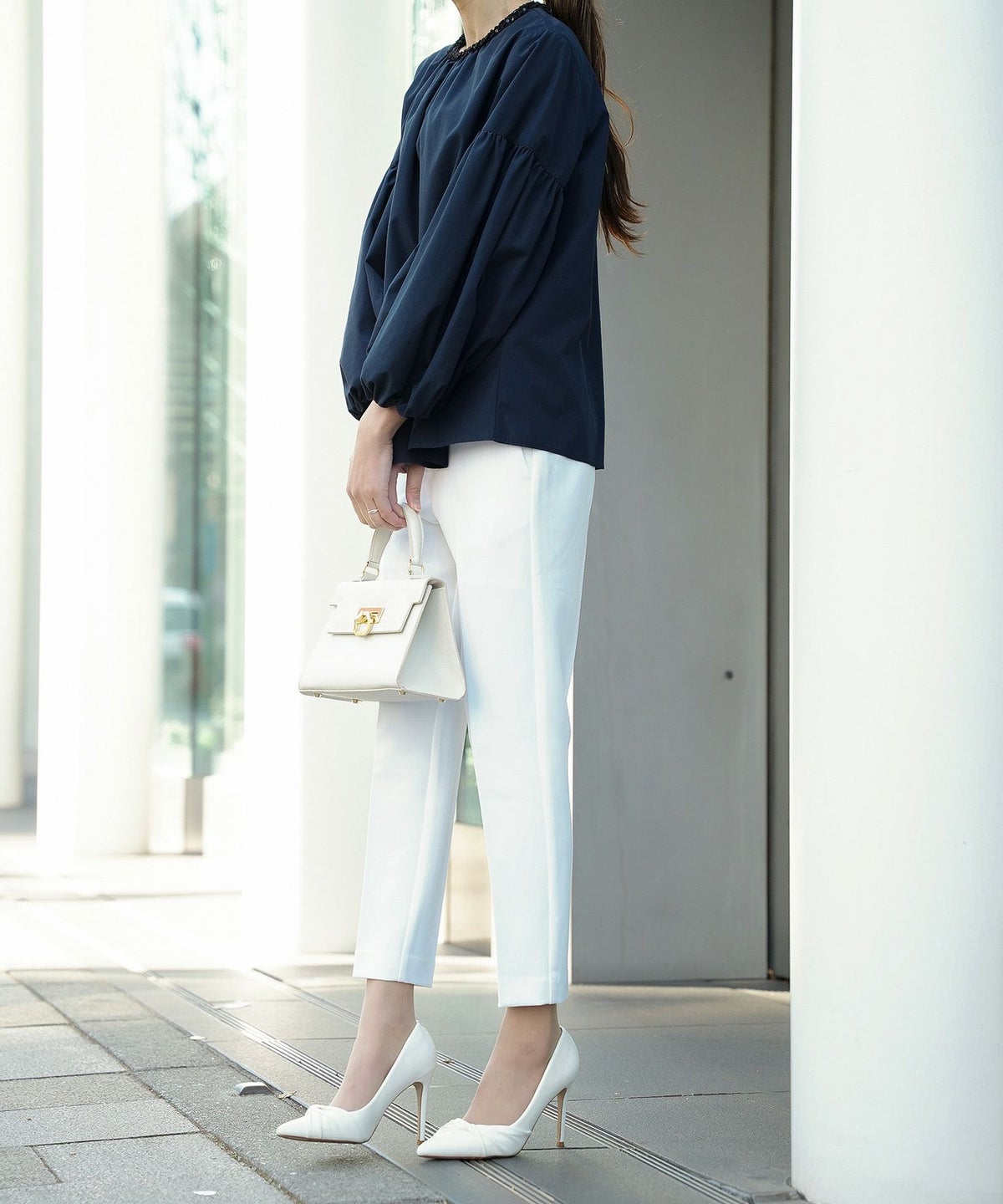 トップス レディース ブラウス 長袖 きれいめ かわいい オフィス 春夏秋 ウォッシャブル ジョイントスペース