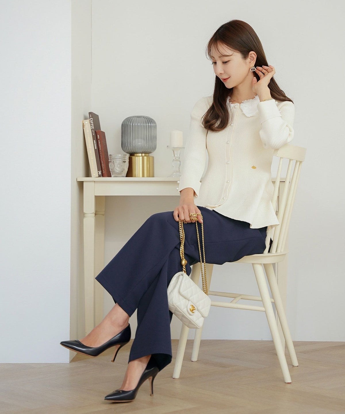 ボトムス パンツ ワイドパンツ ベルト付き ポケット 高身長向け 脚長 体型カバー センタープレス