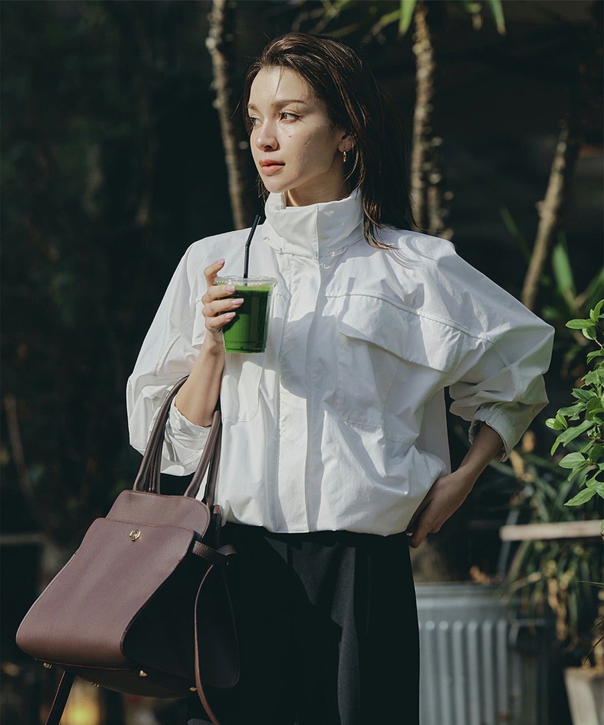 トラックジャケット ナイロン トップス ジップアウター スタンドカラー ジャンバー スポーティー 短丈 ミドル丈 ゆったり 普段使い 着回し 重ね着 オールシーズン ルームウェア 部屋着 リラックス 休日 ワークアウト ヨガ ジム ウェア ランニング ウォーキング 通勤 韓国風 韓国系 スタイル盛れ KINO THE KEI