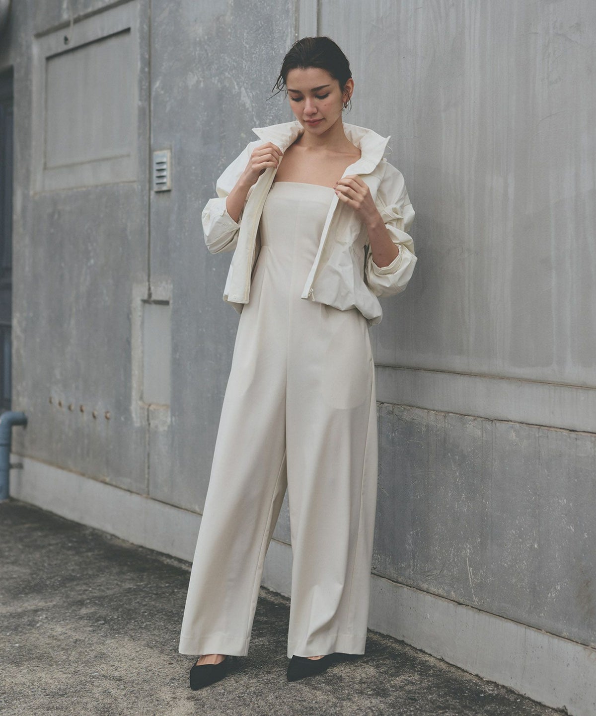 トラックジャケット ナイロン トップス ジップアウター スタンドカラー ジャンバー スポーティー 短丈 ミドル丈 ゆったり 普段使い 着回し 重ね着 オールシーズン ルームウェア 部屋着 リラックス 休日 ワークアウト ヨガ ジム ウェア ランニング ウォーキング 通勤 韓国風 韓国系 スタイル盛れ KINO THE KEI