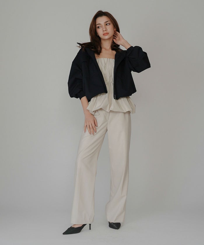 トラックジャケット ナイロン トップス ジップアウター スタンドカラー ジャンバー スポーティー 短丈 ミドル丈 ゆったり 普段使い 着回し 重ね着 オールシーズン ルームウェア 部屋着 リラックス 休日 ワークアウト ヨガ ジム ウェア ランニング ウォーキング 通勤 韓国風 韓国系 スタイル盛れ KINO THE KEI