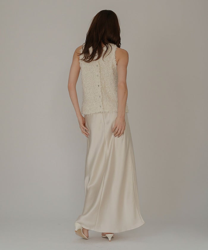 アメリカンスリーブ Vネック 2WAY フェザー レイヤード ファーベスト  海外系 きれいめ 韓国風 韓国系 スタイル盛れ KINO THE KEI