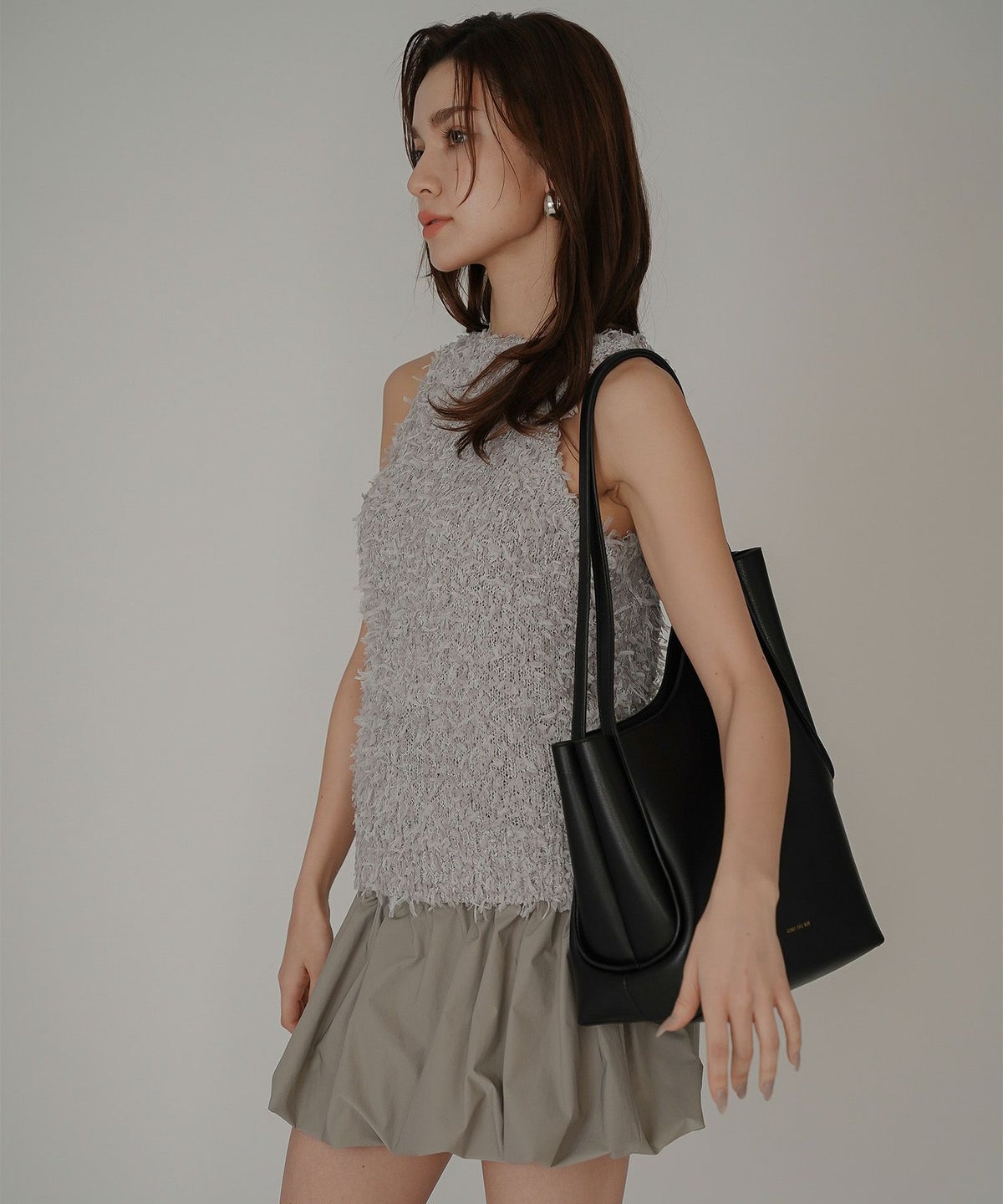 アメリカンスリーブ Vネック 2WAY フェザー レイヤード ファーベスト  海外系 きれいめ 韓国風 韓国系 スタイル盛れ KINO THE KEI