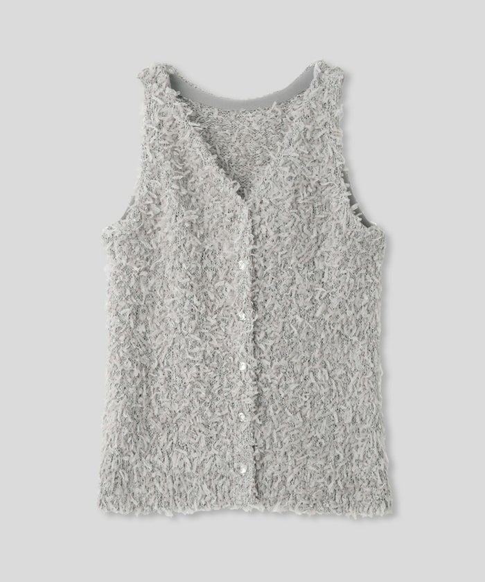 アメリカンスリーブ Vネック 2WAY フェザー レイヤード ファーベスト  海外系 きれいめ 韓国風 韓国系 スタイル盛れ KINO THE KEI