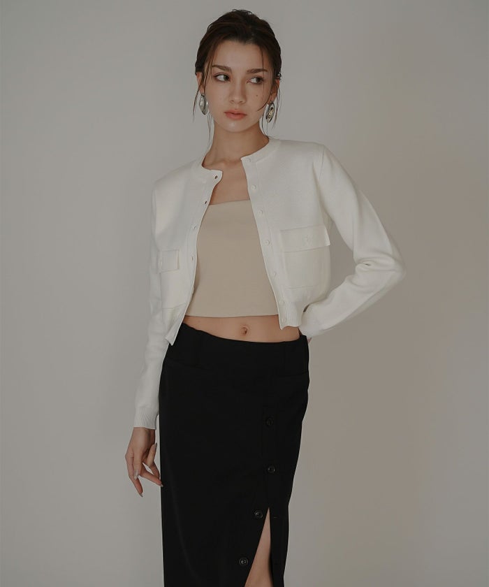 ペンシルスカート ツイル ナローシルエット スリット入り カジュアル エレガント 海外系 きれいめ 韓国風 韓国系 スタイル盛れ KINO THE KEI