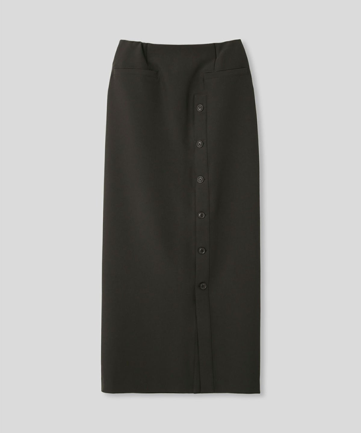 ペンシルスカート ツイル ナローシルエット スリット入り カジュアル エレガント 海外系 きれいめ 韓国風 韓国系 スタイル盛れ KINO THE KEI