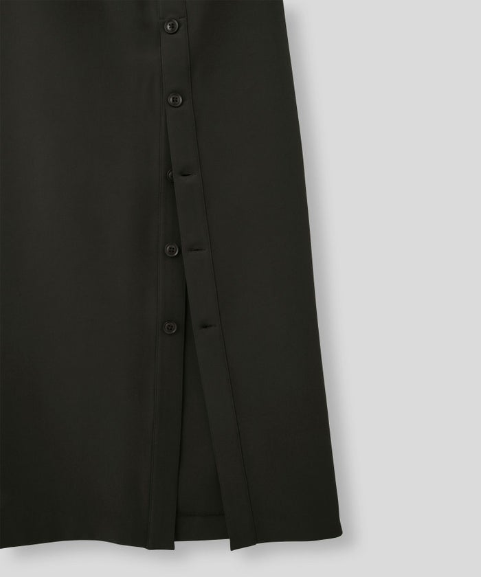 ペンシルスカート ツイル ナローシルエット スリット入り カジュアル エレガント 海外系 きれいめ 韓国風 韓国系 スタイル盛れ KINO THE KEI