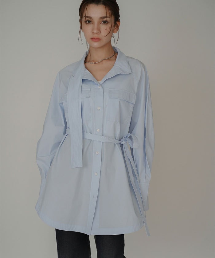 ストリート ストカジ ボーイッシュ メンズライク ロングシャツ チュニック ミニワンピ 長め丈 韓国風 韓国系 カジュアル エレガント 海外系 きれいめ 細見え カジュアル スタイル盛れ KINO THE KEI