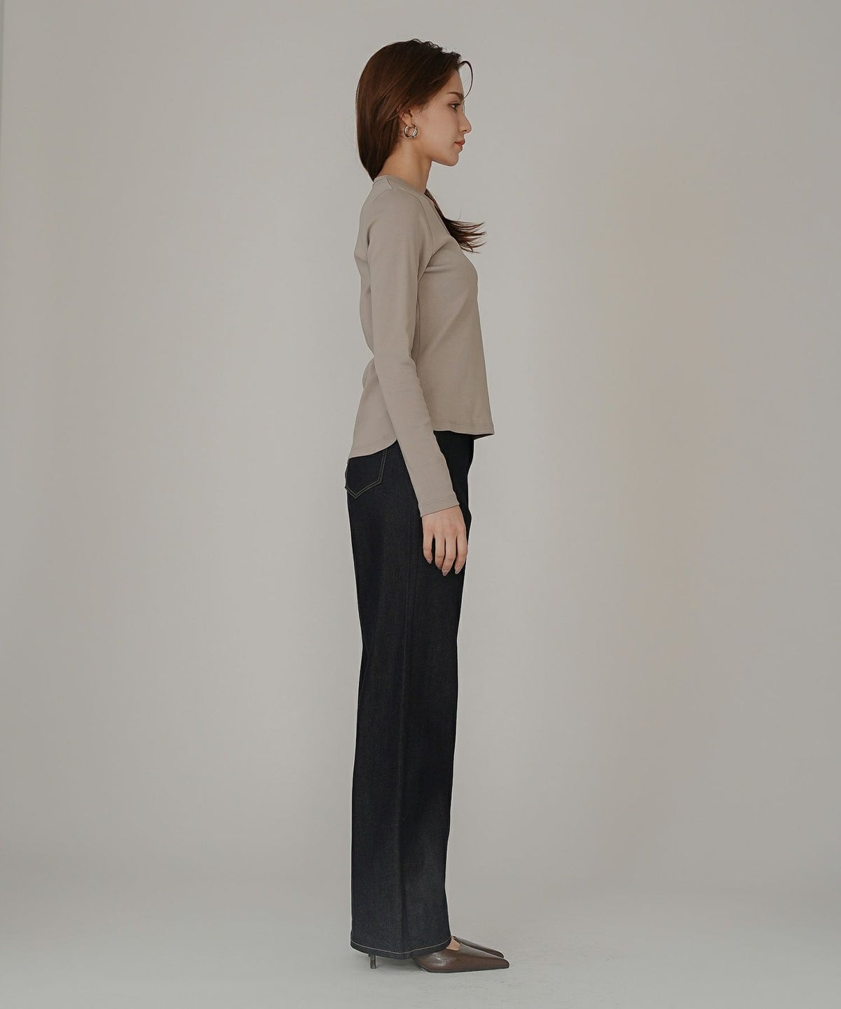 リラックス 休日 ワークアウト ヨガ ジム ウェア ランニング ウォーキング 通勤 通学 ベーシック タイトシルエット スリット入り リブ カジュアル エレガント 海外系 きれいめ 韓国風 韓国系 スタイル盛れ KINO THE KEI