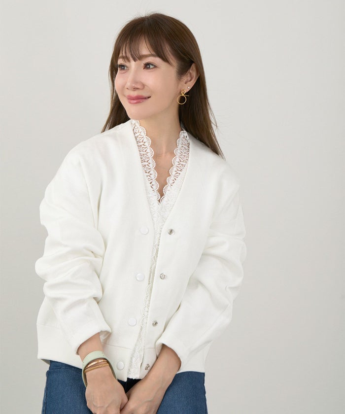 手洗い可 オケージョン 大人可愛い 上品 きれいめ オフィス 大人カジュアル フェミニン 白黒 ジョイントスペース