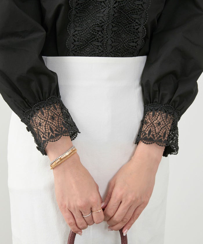 手洗い可 オケージョン 大人可愛い 上品 きれいめ オフィス 大人カジュアル フェミニン 白黒 ジョイントスペース