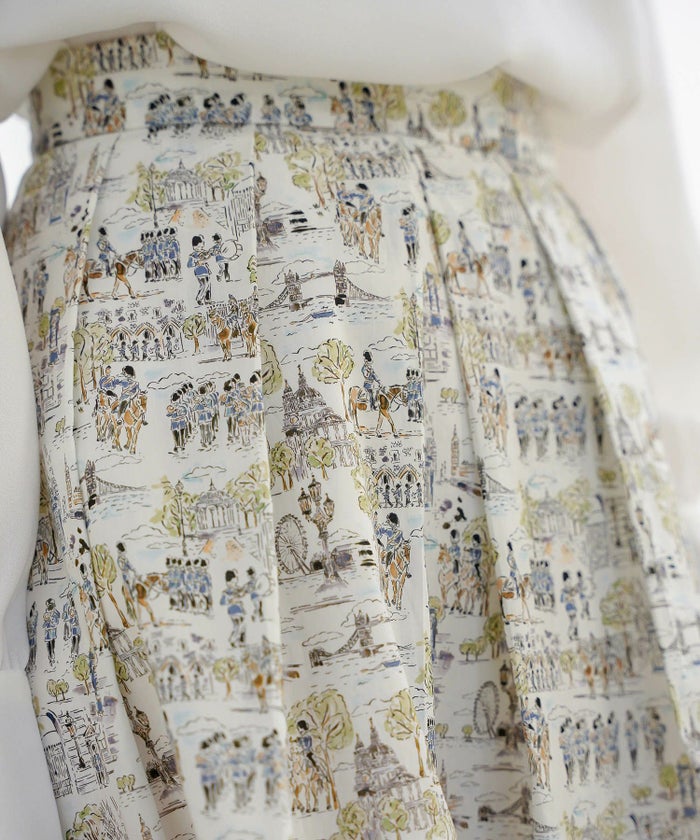 スカート ボトムス レディース ファッション 膝下丈 かわいい きれいめ 柄 リバティ ウォッシャブル 春秋 ジョイントスペース