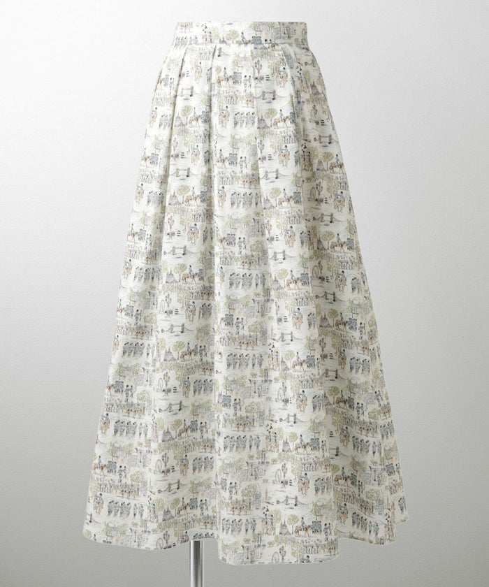 スカート ボトムス レディース ファッション 膝下丈 かわいい きれいめ 柄 リバティ ウォッシャブル 春秋 ジョイントスペース