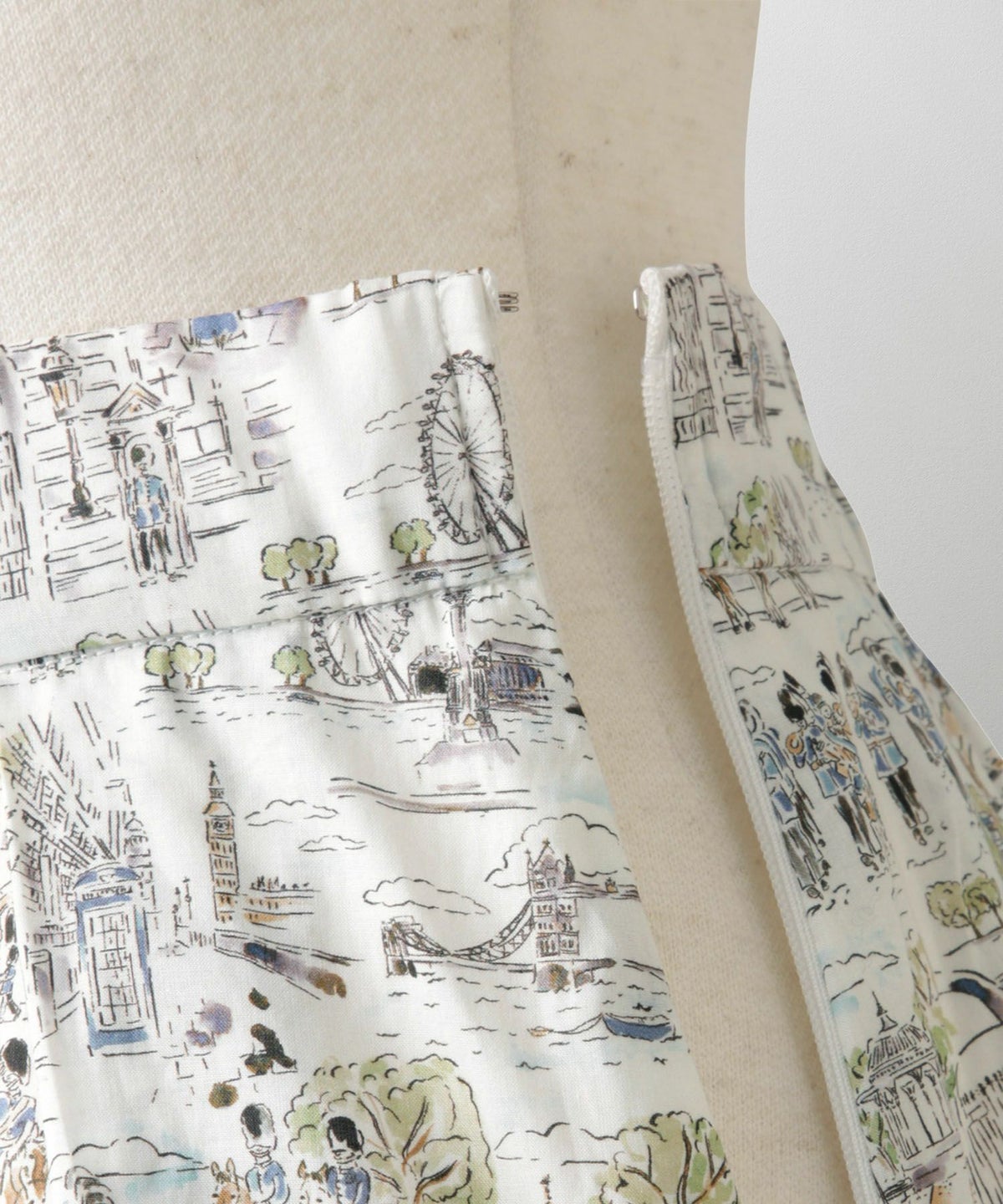 スカート ボトムス レディース ファッション 膝下丈 かわいい きれいめ 柄 リバティ ウォッシャブル 春秋 ジョイントスペース