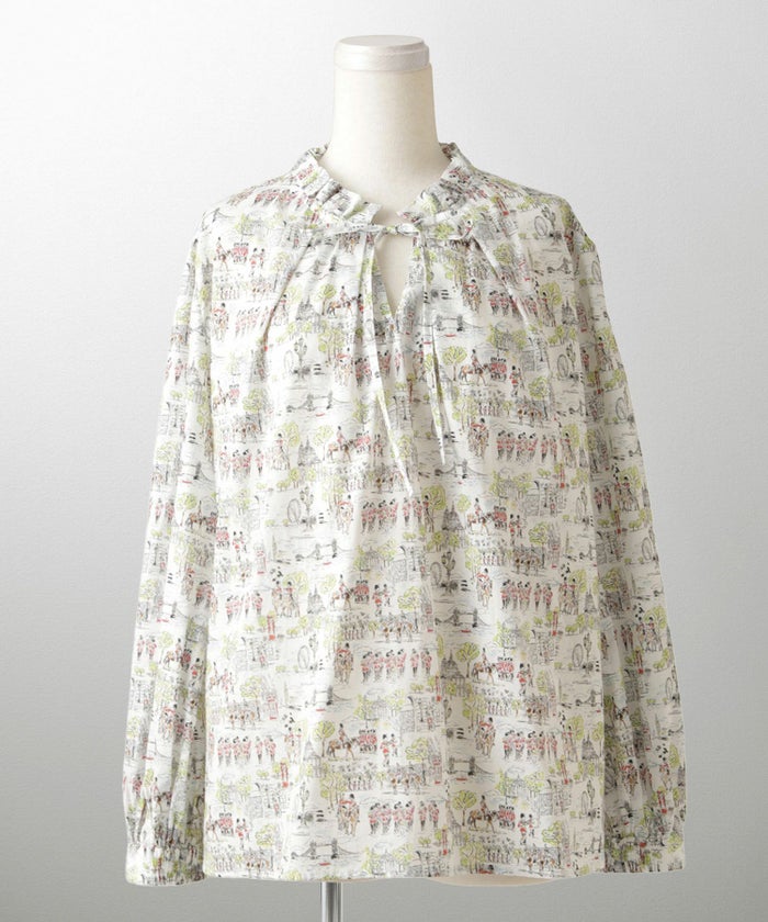 トップス ブラウス レディース ファッション かわいい きれいめ 柄 リバティ ウォッシャブル 春秋 ジョイントスペース