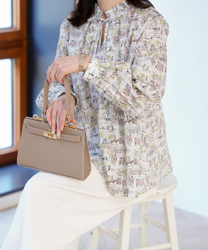 トップス ブラウス レディース ファッション かわいい きれいめ 柄 リバティ ウォッシャブル 春秋 ジョイントスペース