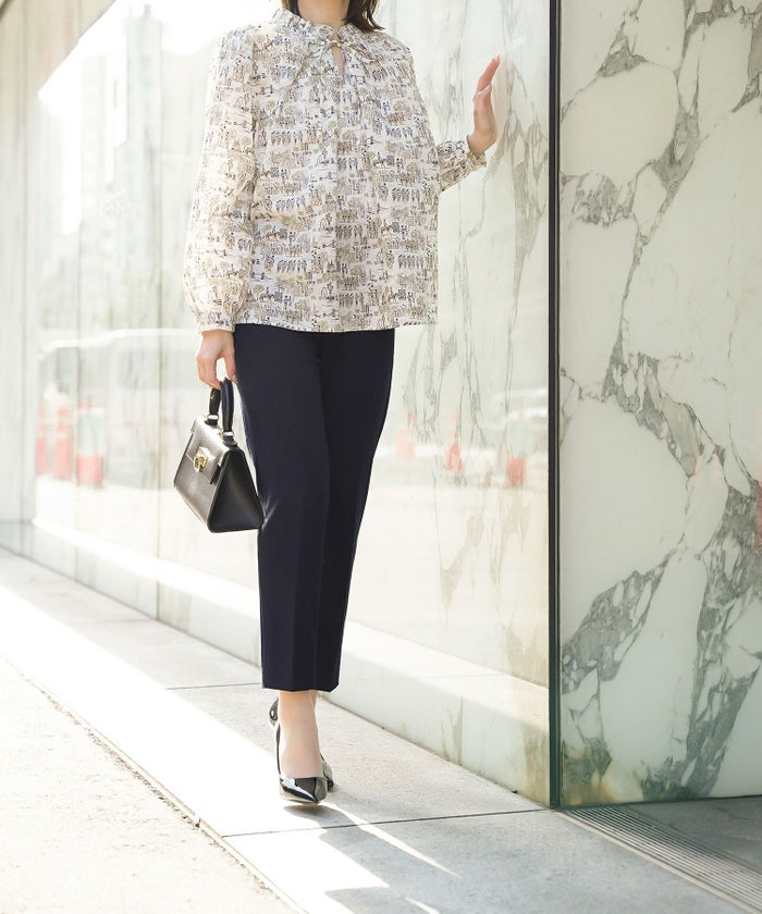 トップス ブラウス レディース ファッション かわいい きれいめ 柄 リバティ ウォッシャブル 春秋 ジョイントスペース