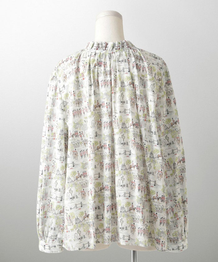 トップス ブラウス レディース ファッション かわいい きれいめ 柄 リバティ ウォッシャブル 春秋 ジョイントスペース