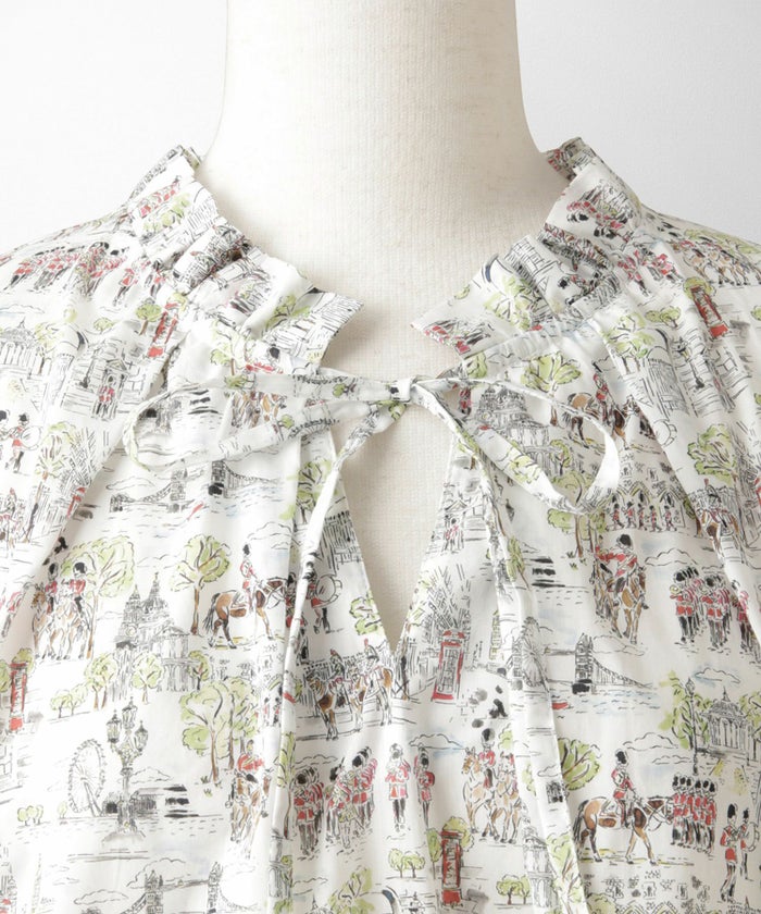 トップス ブラウス レディース ファッション かわいい きれいめ 柄 リバティ ウォッシャブル 春秋 ジョイントスペース