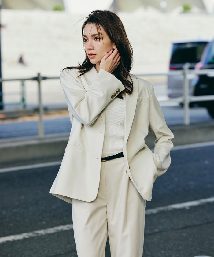 袖スリット 裏地 お洒落 可愛い メンズライク カジュアル シンプル スーツジャケット カジュアル エレガント 海外系 きれいめ 韓国風 韓国系 スタイル盛れ KINO THE KE