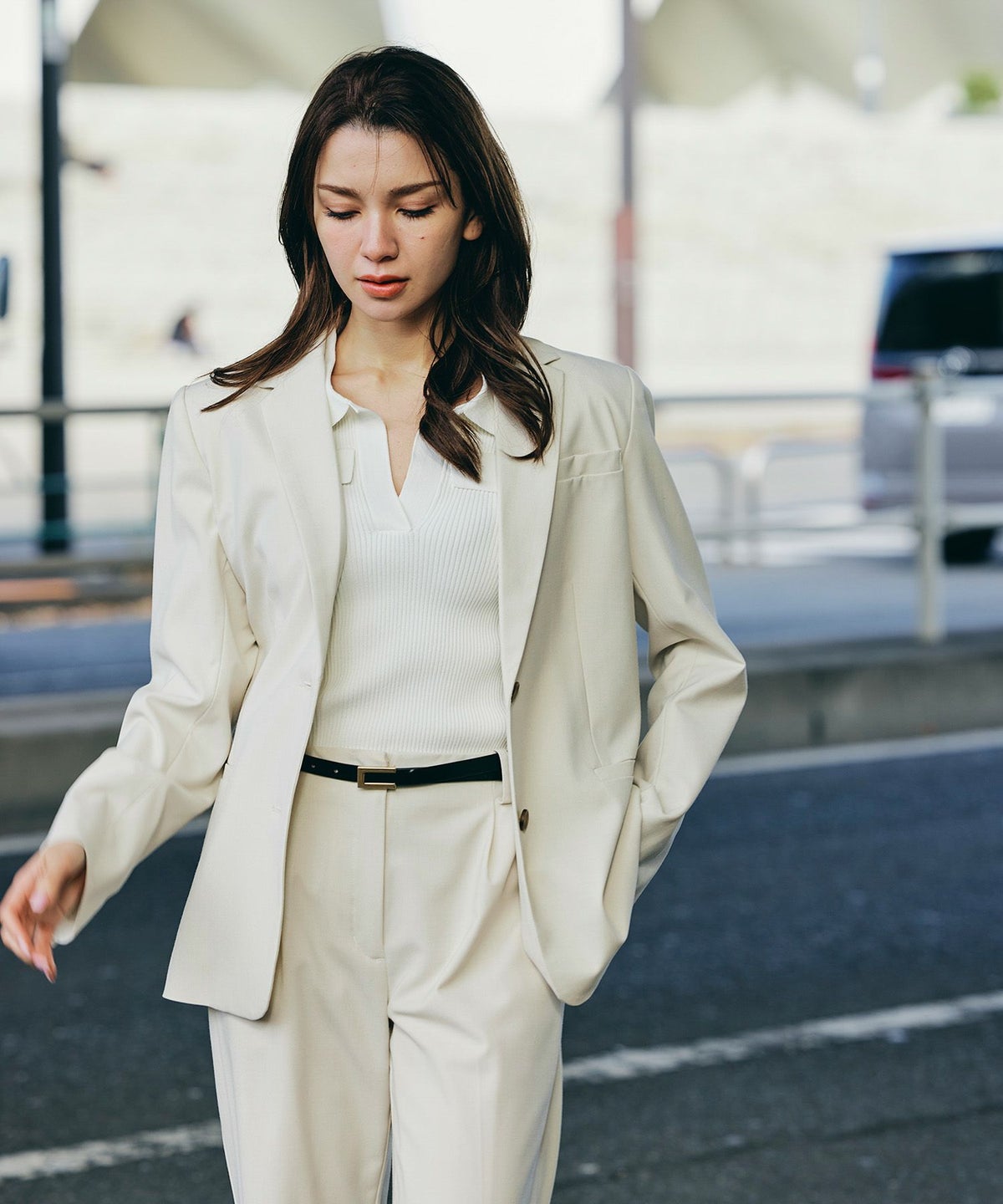 袖スリット 裏地 お洒落 可愛い メンズライク カジュアル シンプル スーツジャケット カジュアル エレガント 海外系 きれいめ 韓国風 韓国系 スタイル盛れ KINO THE KE