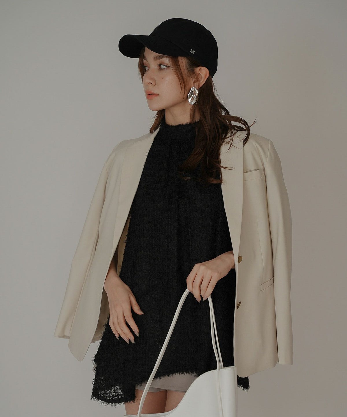 袖スリット 裏地 お洒落 可愛い メンズライク カジュアル シンプル スーツジャケット カジュアル エレガント 海外系 きれいめ 韓国風 韓国系 スタイル盛れ KINO THE KE