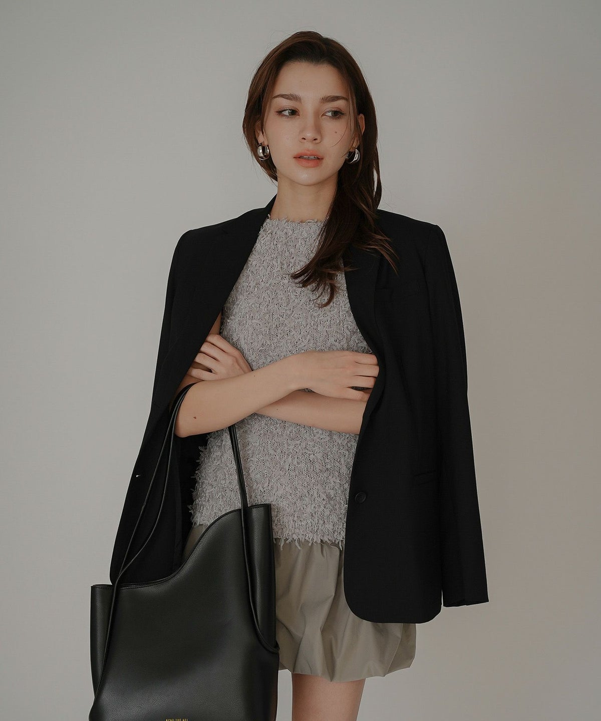 袖スリット 裏地 お洒落 可愛い メンズライク カジュアル シンプル スーツジャケット カジュアル エレガント 海外系 きれいめ 韓国風 韓国系 スタイル盛れ KINO THE KE