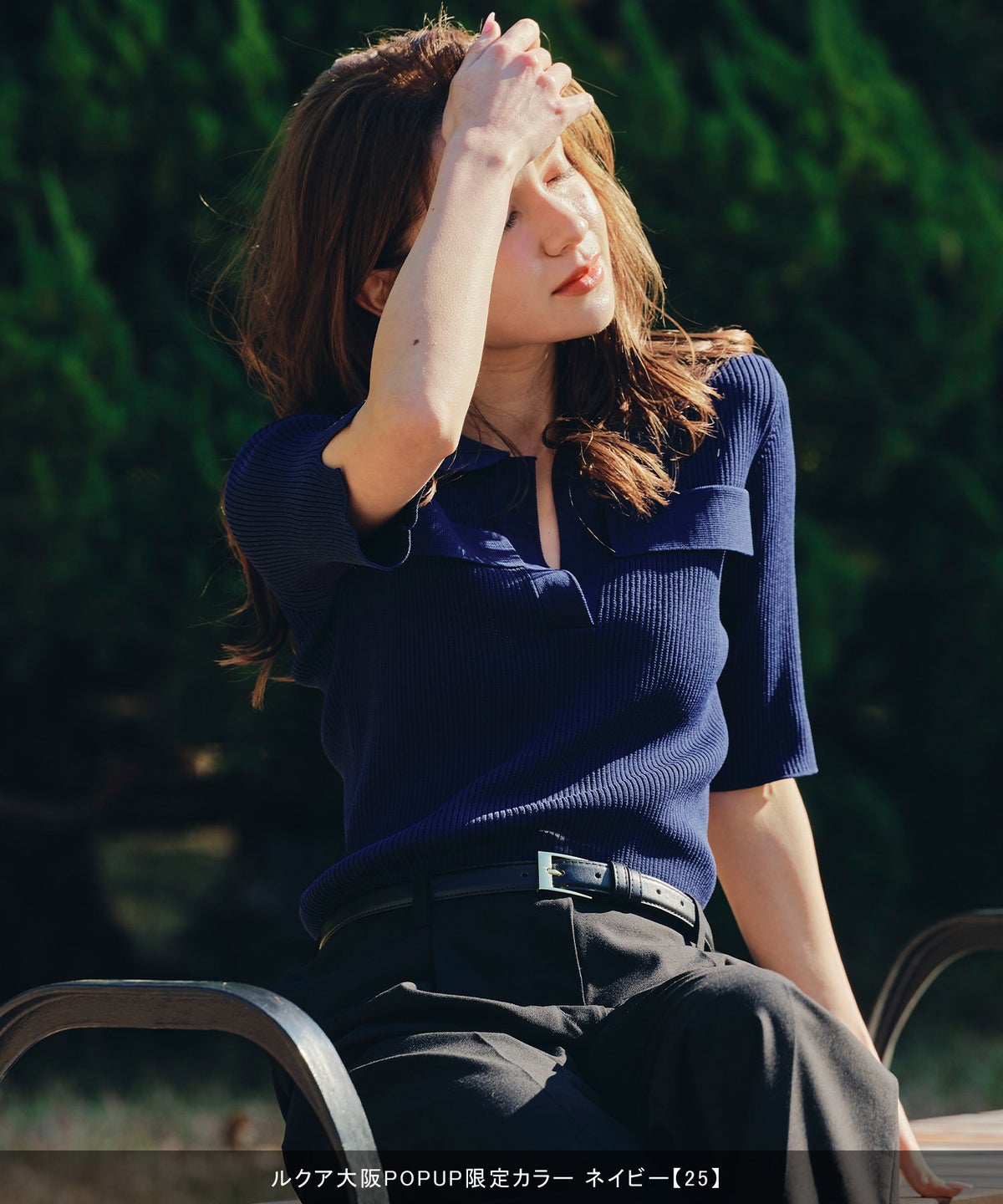 サマーニット スリット入り シンプル 大人可愛い きれいめ カジュアル 通勤 通学 涼しい 快適 無地 Tシャツ風 ニットポロ 上品 体型カバー 大人女子 夏服 海外系 きれいめ 韓国風 韓国系 スタイル盛れ KINO THE KEI