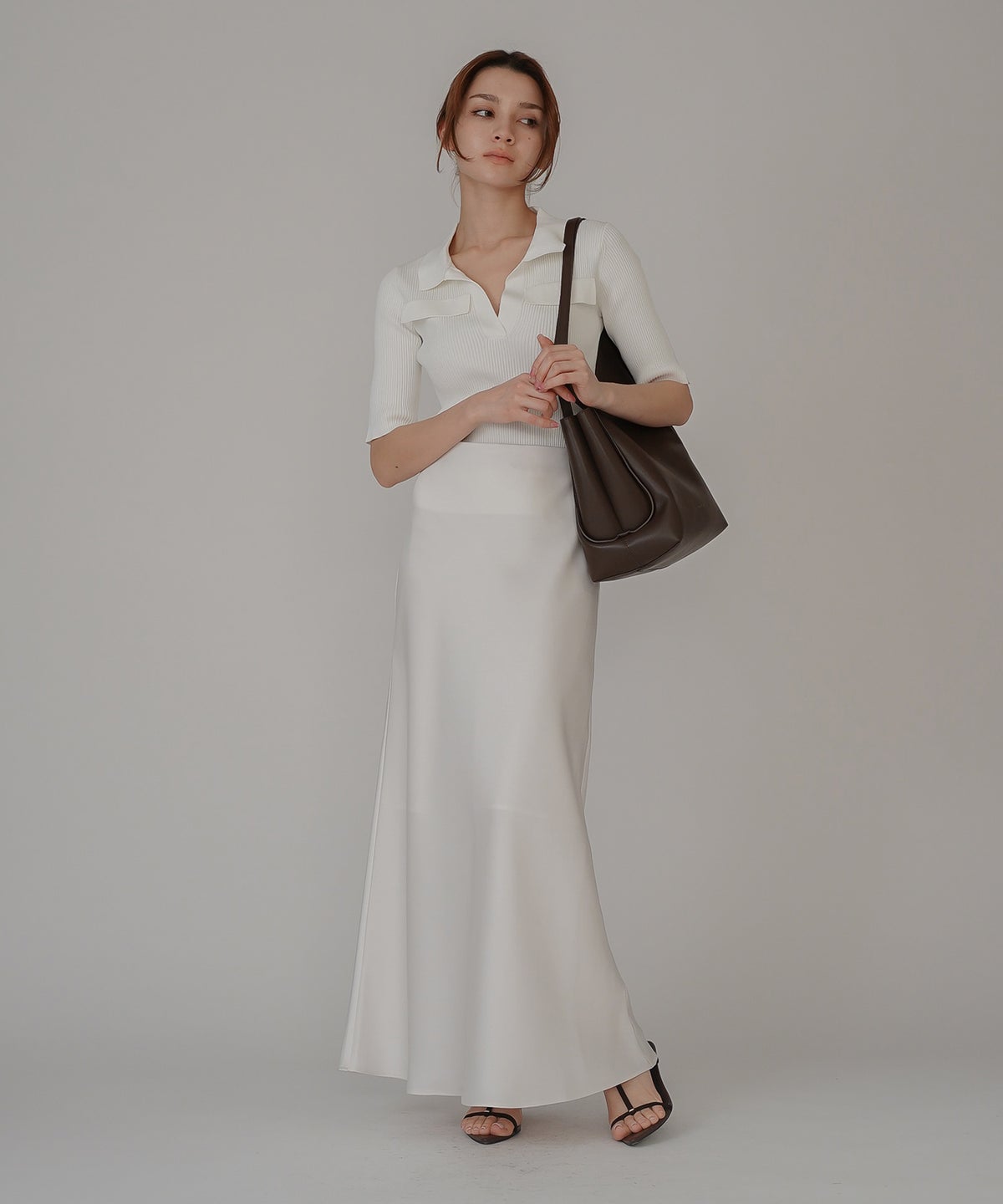 サマーニット スリット入り シンプル 大人可愛い きれいめ カジュアル 通勤 通学 涼しい 快適 無地 Tシャツ風 ニットポロ 上品 体型カバー 大人女子 夏服 海外系 きれいめ 韓国風 韓国系 スタイル盛れ KINO THE KEI