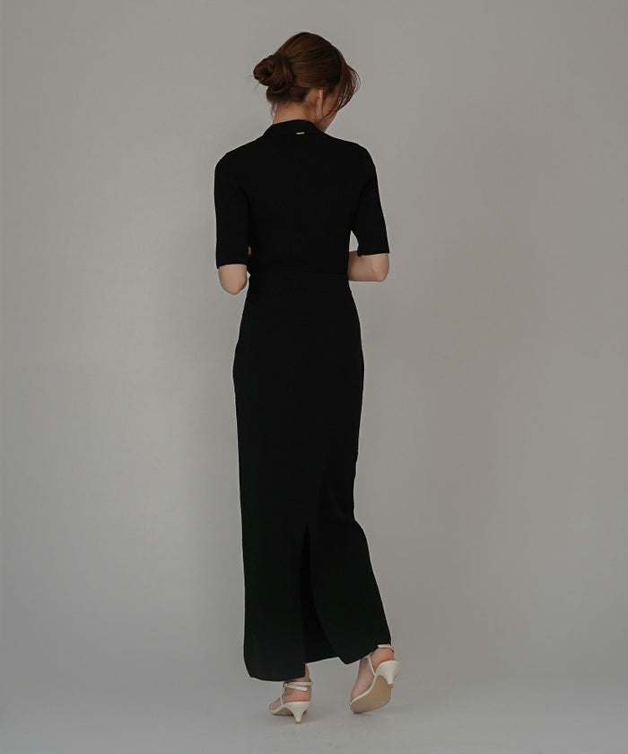 サマーニット スリット入り シンプル 大人可愛い きれいめ カジュアル 通勤 通学 涼しい 快適 無地 Tシャツ風 ニットポロ 上品 体型カバー 大人女子 夏服 海外系 きれいめ 韓国風 韓国系 スタイル盛れ KINO THE KEI