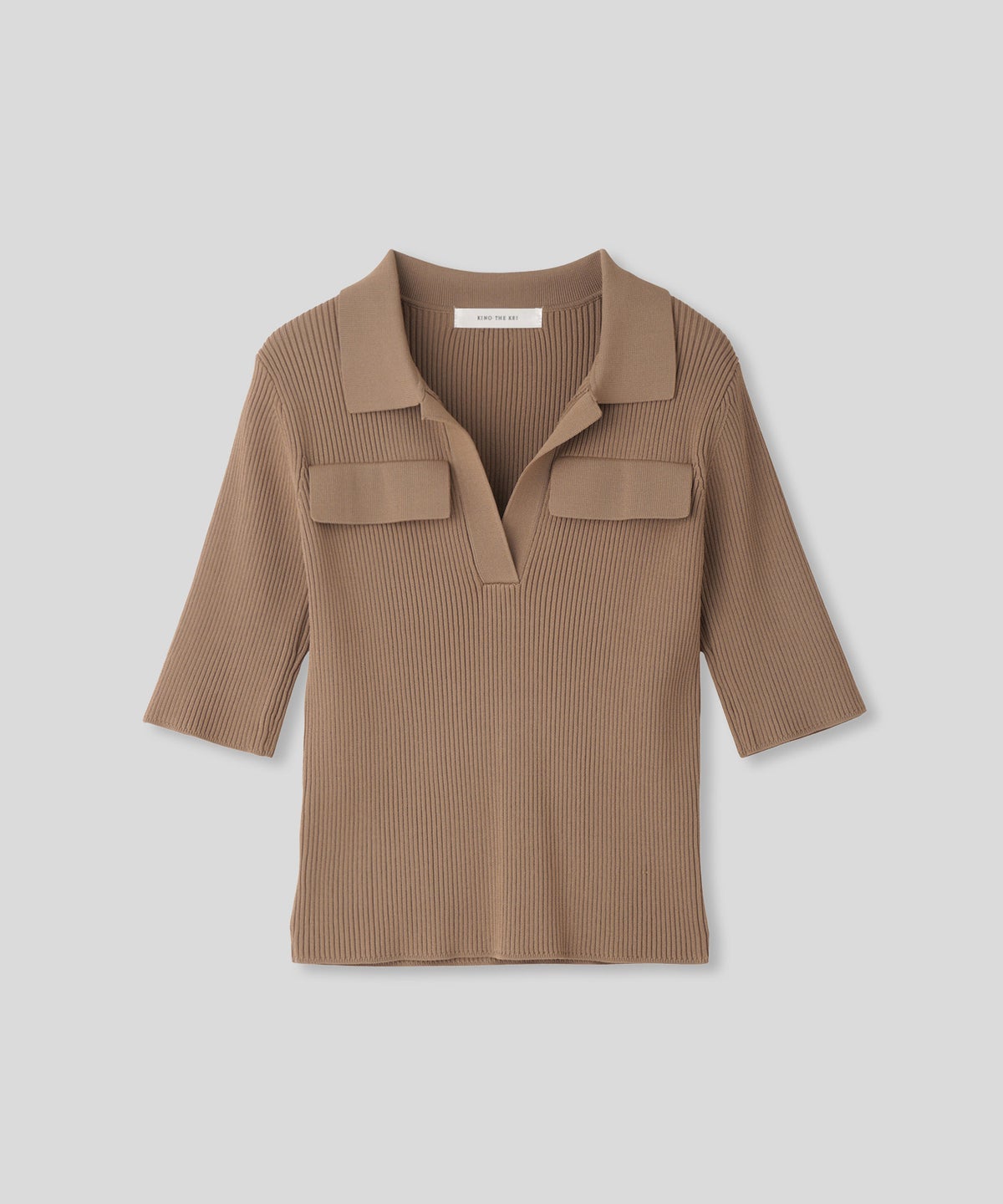 サマーニット スリット入り シンプル 大人可愛い きれいめ カジュアル 通勤 通学 涼しい 快適 無地 Tシャツ風 ニットポロ 上品 体型カバー 大人女子 夏服 海外系 きれいめ 韓国風 韓国系 スタイル盛れ KINO THE KEI