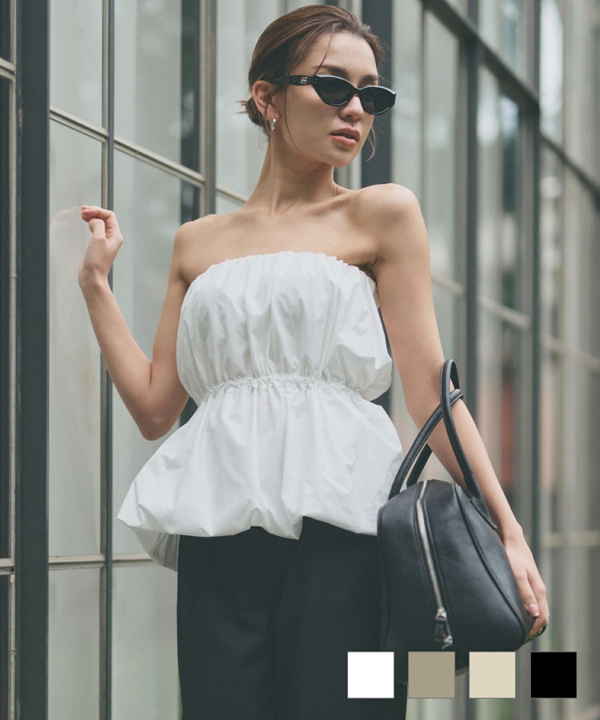 お出かけ 普段使い 韓国 トレンド 可愛い 大人 大人女子 大人可愛い 通学 学生 女子会 パーティー 着回し デイリー レイヤード インスタ映え 体型カバー 綺麗め 細見え オフショル KINO THE KEI 2WAY パフィー ドロスト ベアトップス KINO THE KEI