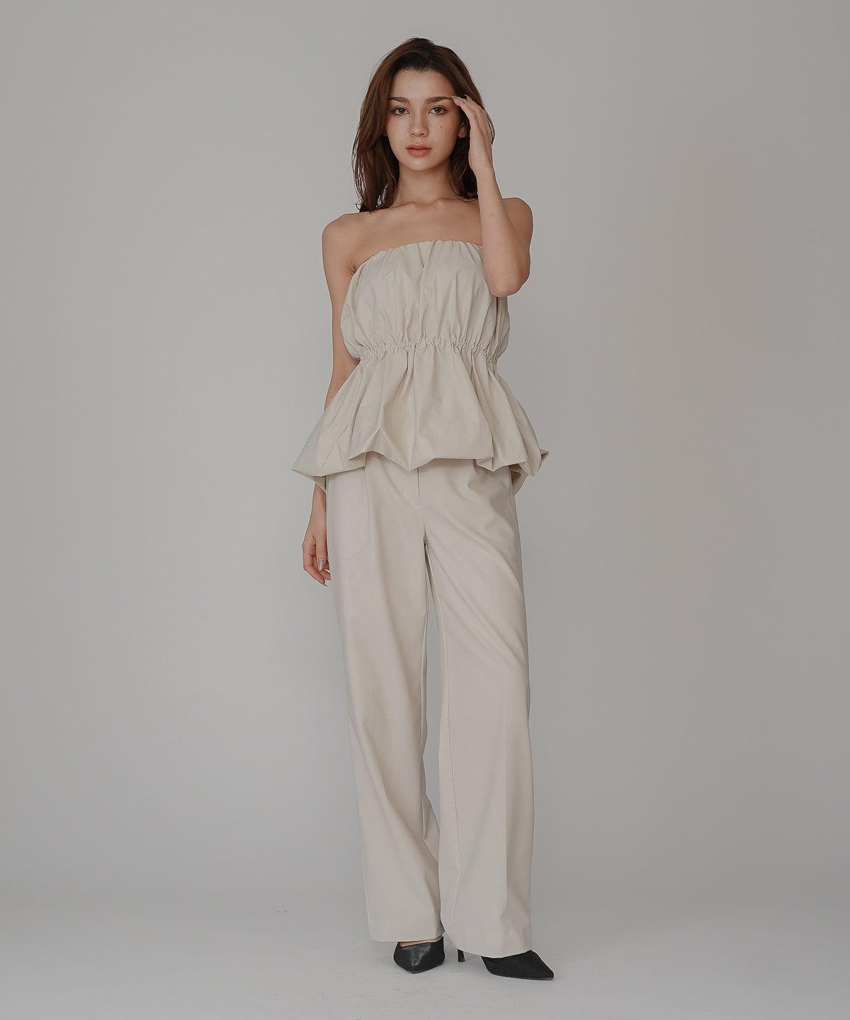 可愛い 大人 大人女子 大人可愛い 通学 学生 女子会 パーティー 着回し デイリー レイヤード インスタ映え 体型カバー 綺麗め 細見え オフショル KINO THE KEI