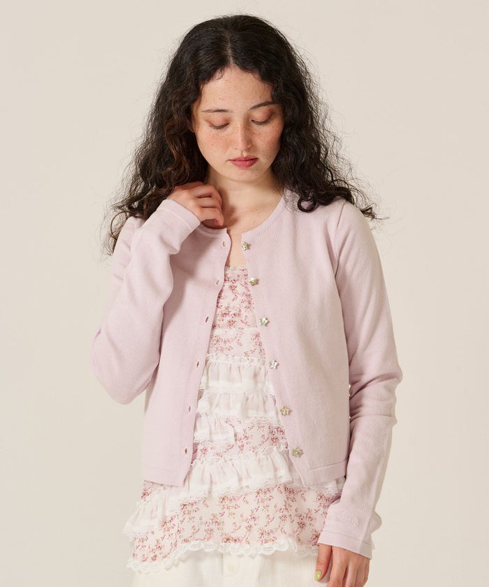 スター/ボタン/カーディガン