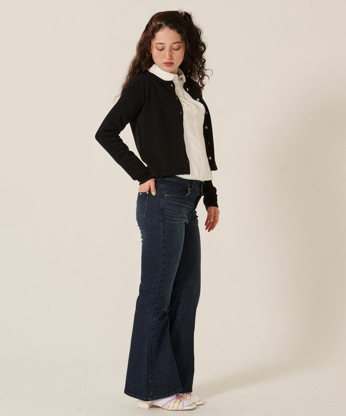 スター/ボタン/カーディガン