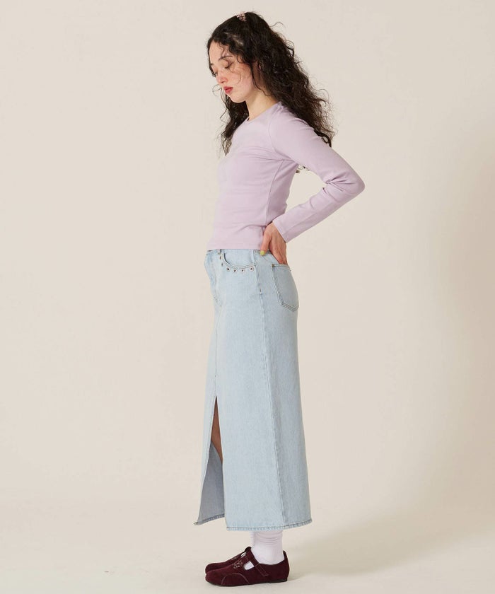 バタフライ/スタッズ/ロンT/カットソー