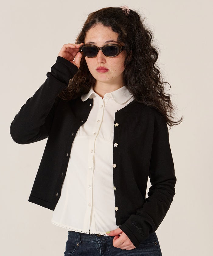 ブラウス/トップス/シャツ/ウエストシェイプ 丸襟 ブラウス TINA：JOJUN