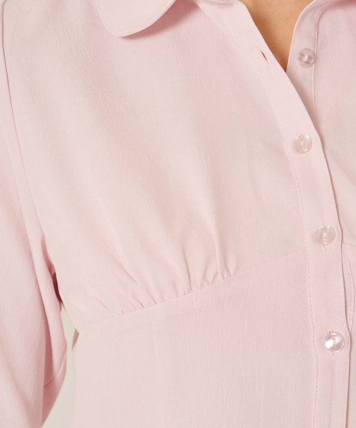 ブラウス/トップス/シャツ/ウエストシェイプ 丸襟 ブラウス TINA：JOJUN